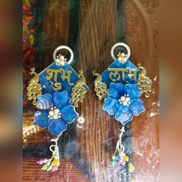 Resin Shubh Labh Door Hanging by ASK Resin Art Gift Studio, design 5