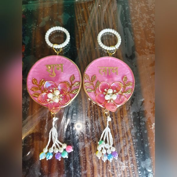 Resin Shubh Labh Door Hanging by ASK Resin Art Gift Studio, design 1