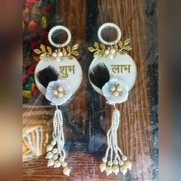 Resin Shubh Labh Door Hanging by ASK Resin Art Gift Studio, design 8
